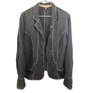 Solola Women's Black Linen Blazer – Size 40 (Approx US M)